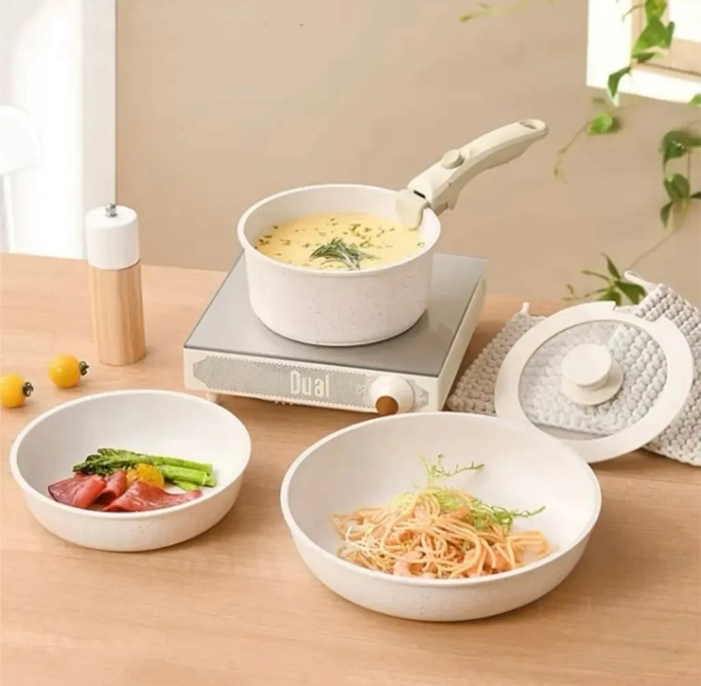 Set Juego Bateria De Ollas Cocina Antiadherentes 5 Piezas