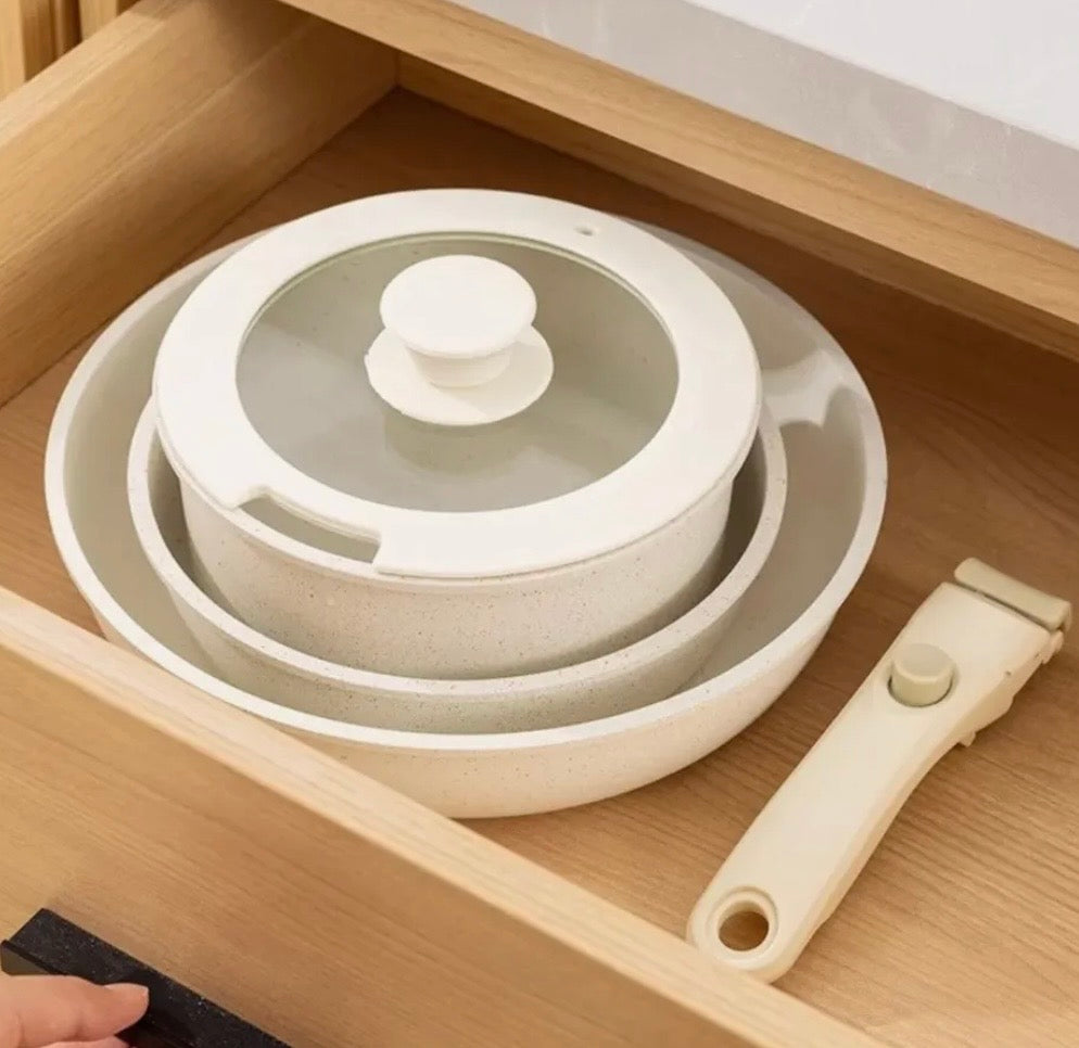 Set Juego Bateria De Ollas Cocina Antiadherentes 5 Piezas