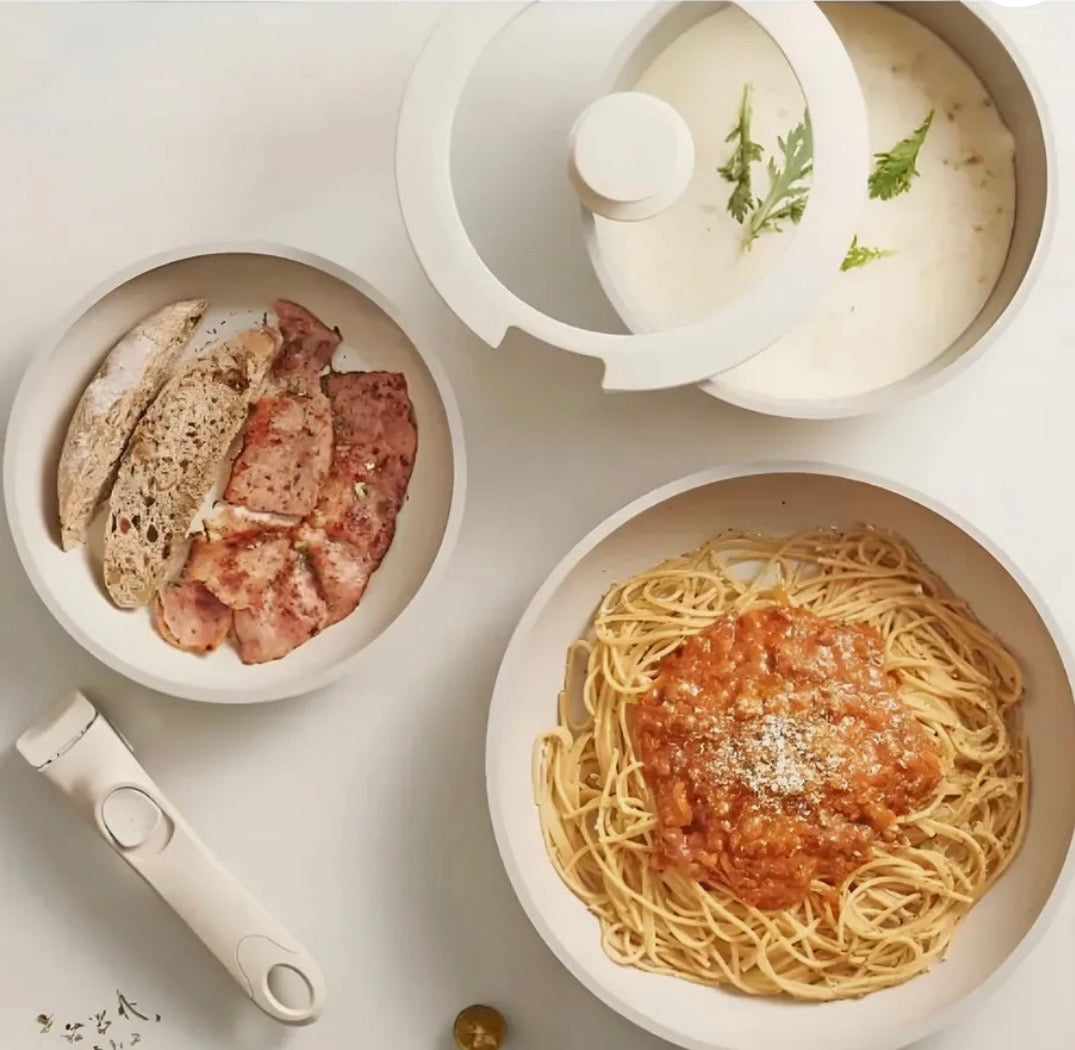 Set Juego Bateria De Ollas Cocina Antiadherentes 5 Piezas