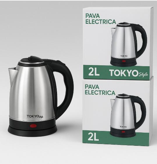 Pava Electrica Matera Jarra Corte Mate Tokyo Style Acero